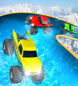 Water Slide Monster Truck Race 3D