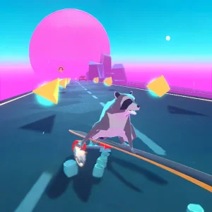Tanuki Sunset - Raccoon Skating Downhill Simulator
