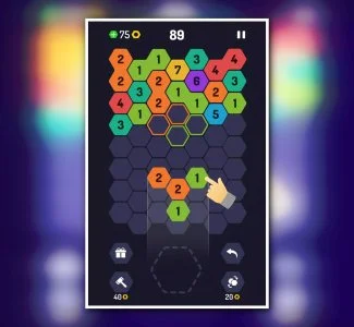 Up 9 Hexa Puzzle
