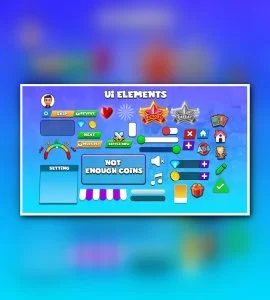 Battle UI Design Pack – Sliced SpriteSheet + Demo Scene (2D Game UI Kit)