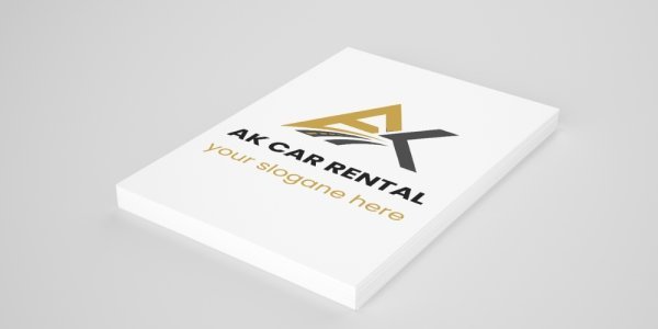 AK Car Rental & Automotive Monogram Logo Template