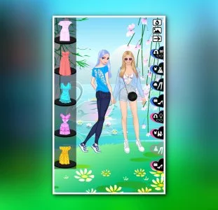 Lovely sisters dress up game