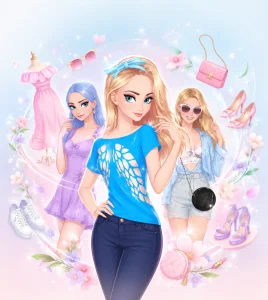 Lovely sisters dress up game