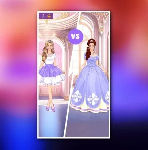 Purple princess dress up game