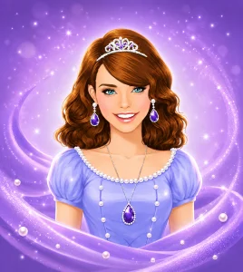 Purple princess dress up game