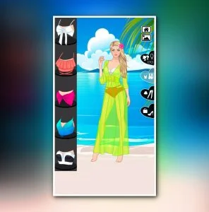 Sunny dress up game for girls