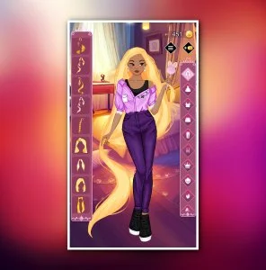 Golden princess dress up game