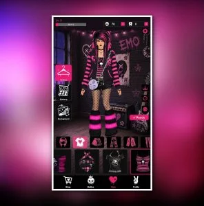 Emo dress up game