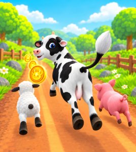 Pet Runner Dog Run Farm Game